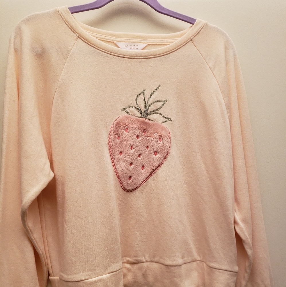 Lauren Conrad Strawberry Sweatshirt M